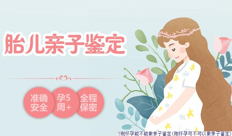 刚怀孕能不能做亲子鉴定(刚怀孕可不可以做亲子鉴定)